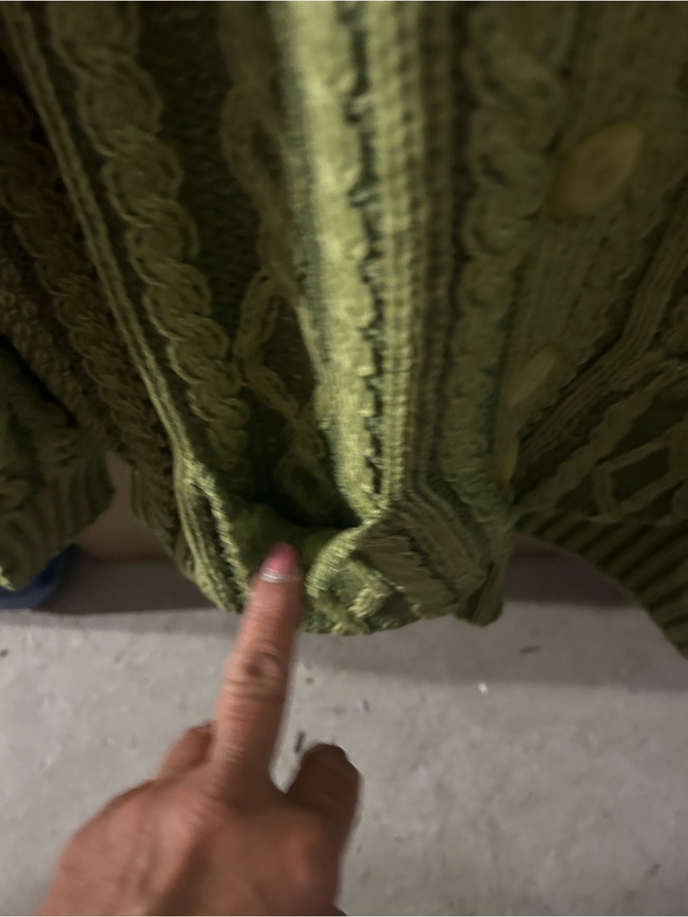Aran Crafts Light Green Merino Wool Cable Knit Sweater - Picture 10 of 14